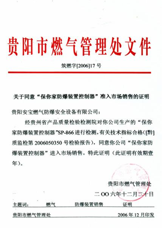 準(zhǔn)入市場(chǎng)銷售證明